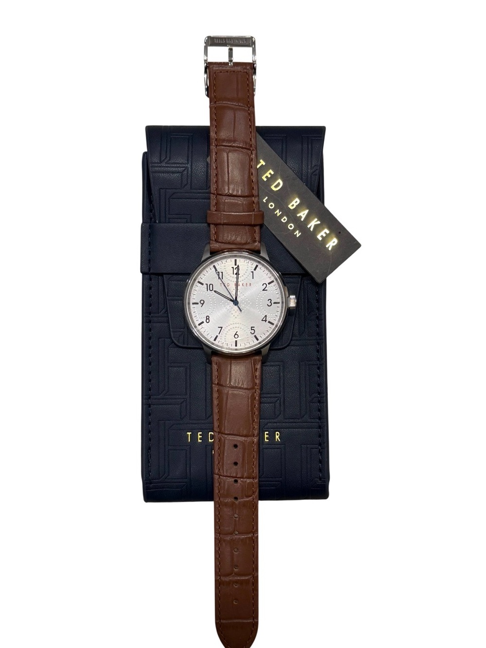 Ted Baker London Cosmop Analog Men’s Watch – White & Brown